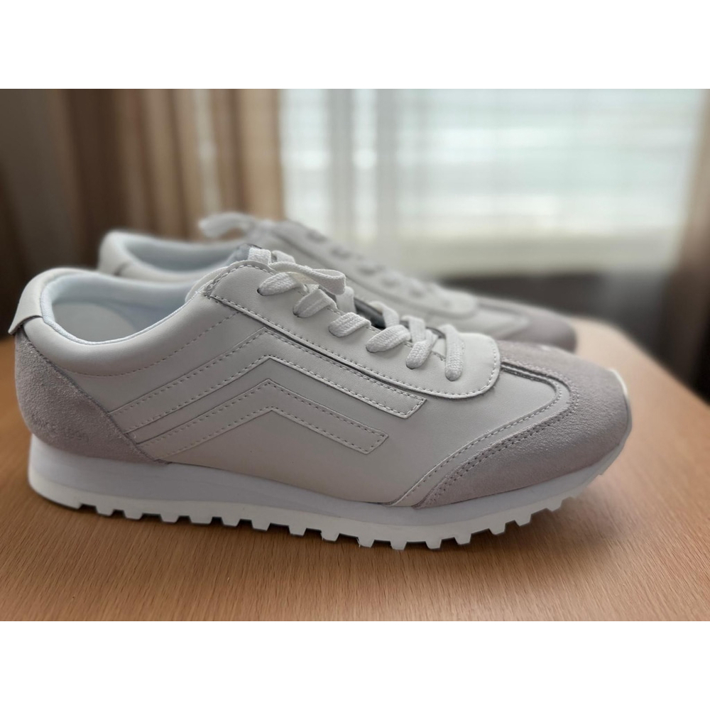 Franco Sarto Womens Matera Suede Leather Casual Sneakers SZ 9.5 M WHITE - Picture 8 of 12